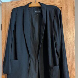 Elloqui Long Essential Blazer Black 22
